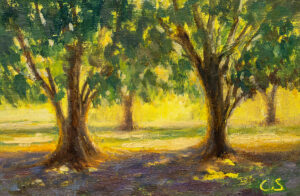 Golden Peace, 4" x 6", Oil, 2025