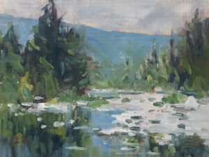 Blue Peace, 6 x 8", Oil, Plein Air Painting, 2025